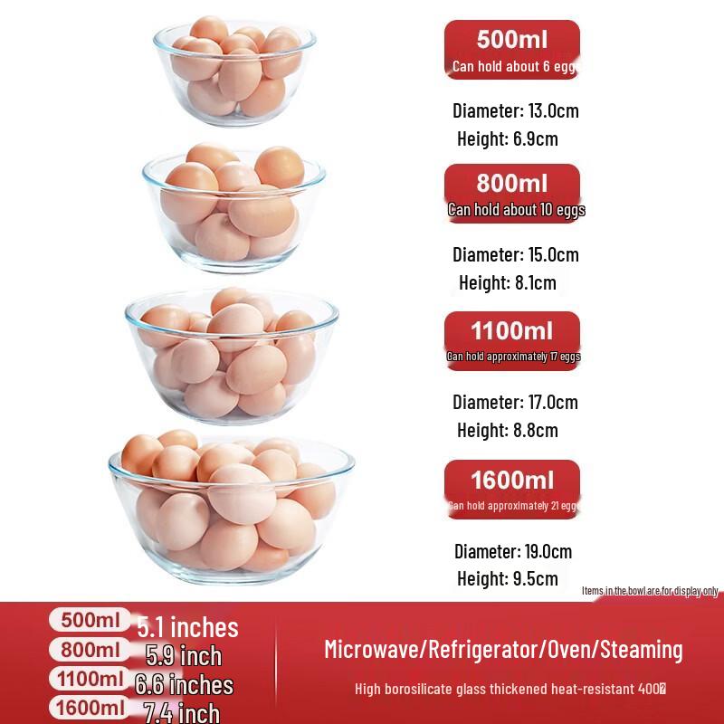 Yude Heat-Resistant Glass Bowl Set