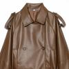 Stile europeo e americano, nuovi abiti da donna, alla moda, casual, trench corto in ecopelle 5854/865/702