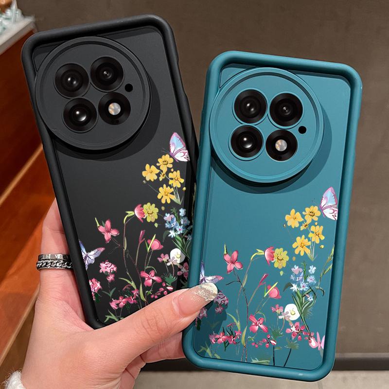 Colorful Small Flower Pattern Phone Case For OnePlus 13 13T 12 13R 12R 11R 5G Soft Silicone TPU Back Cover For OnePlus Ace 5 3 2