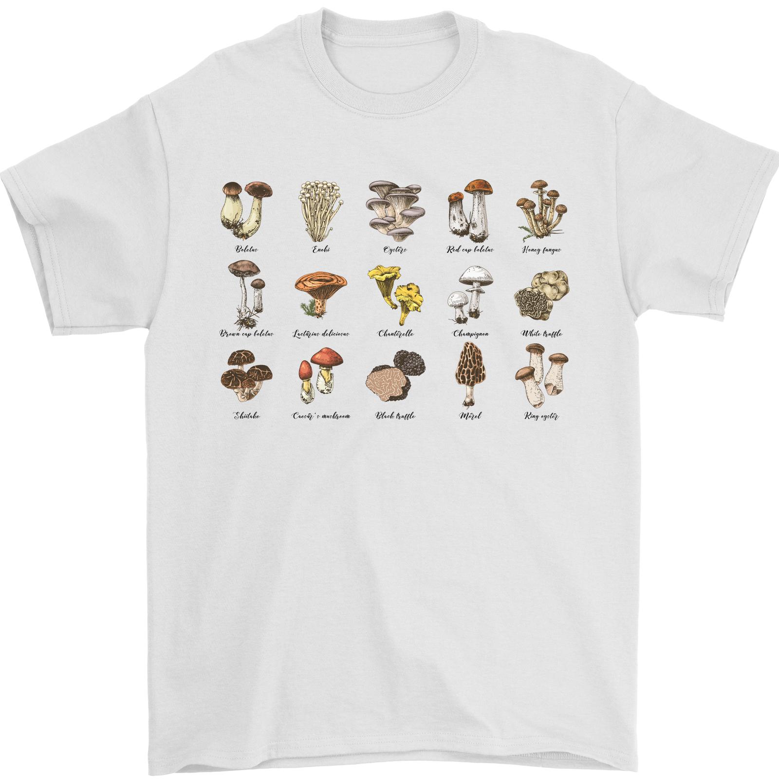 Especie De Hongo Recolección Micología Camiseta 100% Algodón XXL