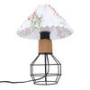 Pleated Lampshade Table Lamp Vintage Jute Rope Iron Geometric Bedside Lamp for Bedroom Living Room Office