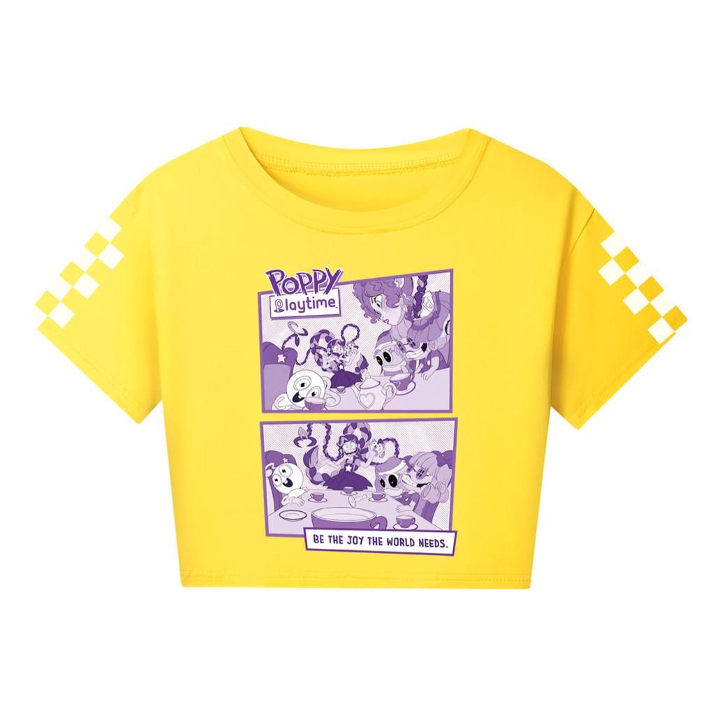5632 Kids Girls Lily Lovebraids Print Slim Fit Short T-Shirt