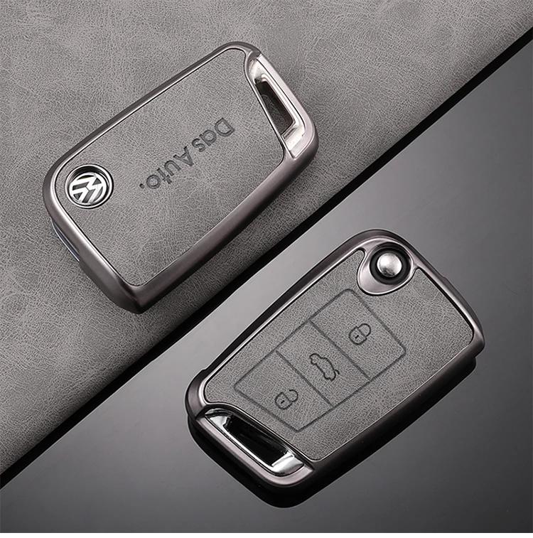 

VW GTI GOLF 2026 Hot For VW VOLKSWAGEN TPU Leather Car Remote Key Case Fob Cover Holder Shell For VW Volkswagen Golf 7 MK7 Tigua