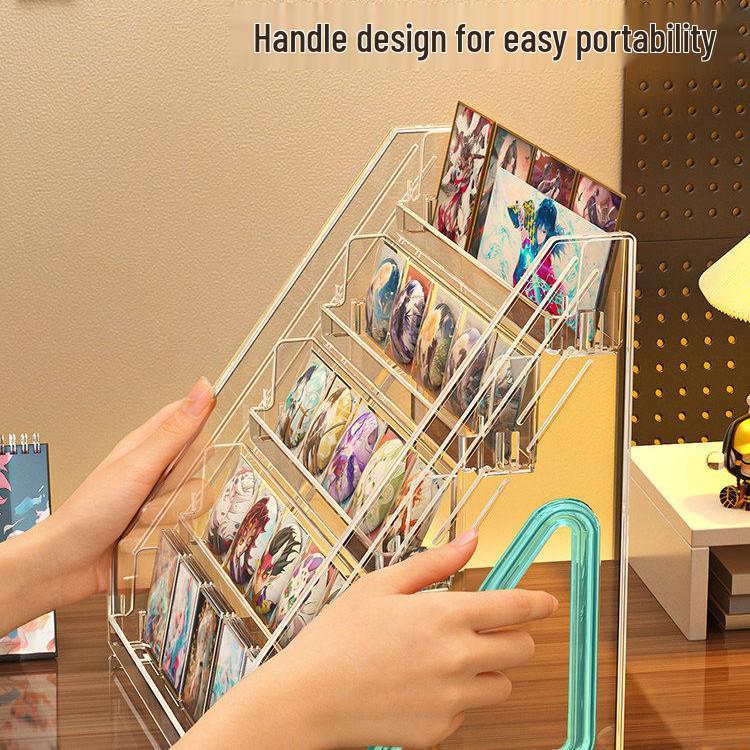 Baji Tiered Acrylic Card Display Stand with Large Capacity