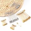 10pcs Stainless Steel Safety Pins 20-56mm Multi Size Gold Steel Color Safety Pins For DIY Home Garment Sewing Tools Accessories
