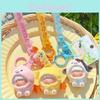  Porte-clés en peluche mignon représentant des animaux de la ferme printanière, accessoire de porte-clés coloré pour clés