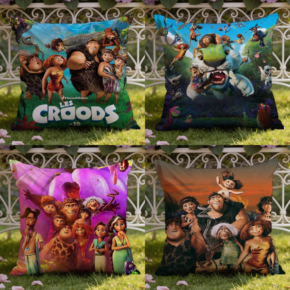 Cute The C-CroodsS Cushion Cover Home & Car Dual-Scene Pillow Cover: Reversible for Premium Comfort