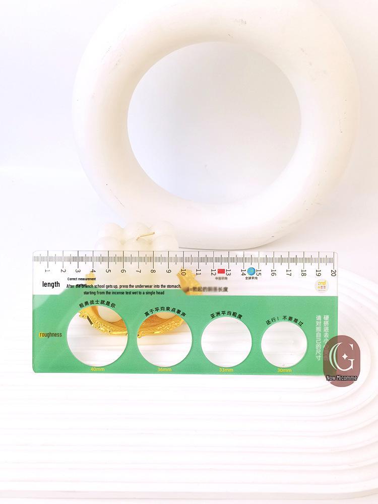 Private Cartoon Penis Measuring Tool: Length, Thickness, and Diameter Comparison Ruler for Reproductive Health