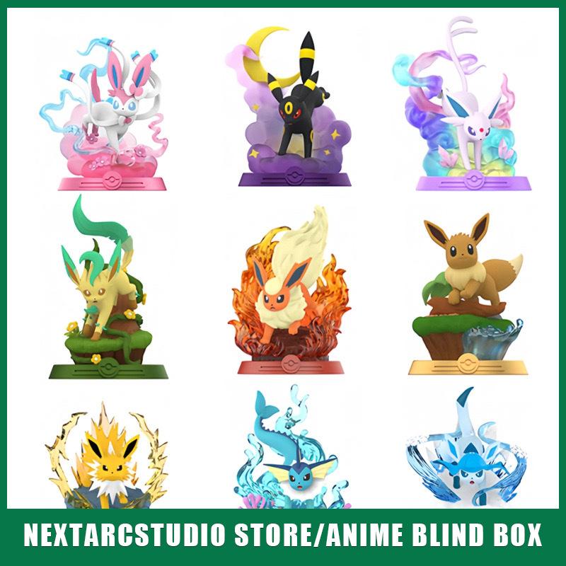 Anime Pokemon Funism Original Adventure Eevee Family Suit BlindBox Flareon Espeon Sylveon ActionFigure Collection Model Toy Gift Kid Friendly