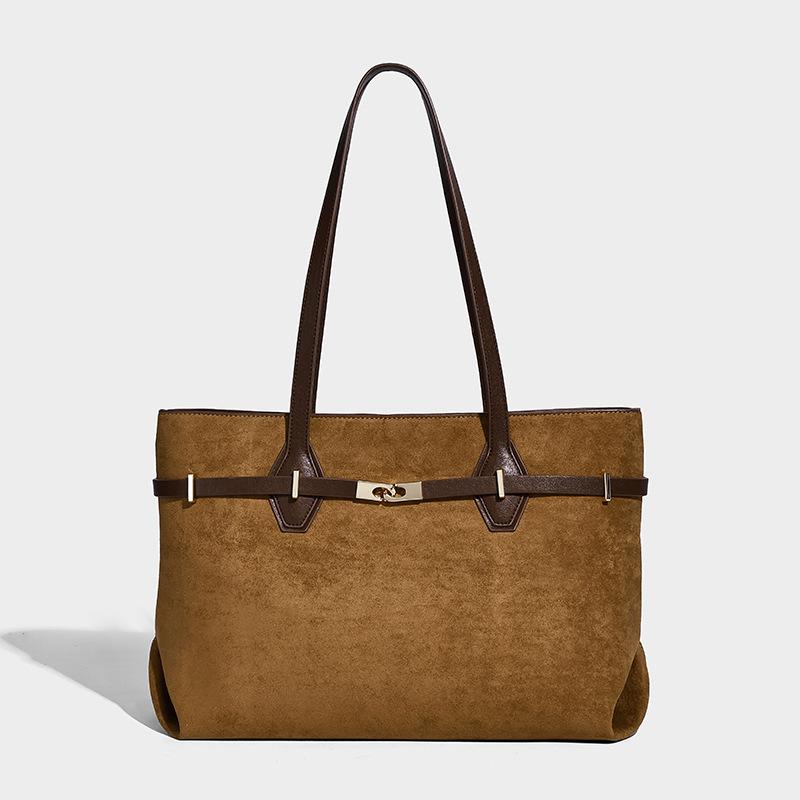Niche Design Tote Bag for Women 2025 New Retro Single Shoulder Crossbody Bag Fashionable Large Capacity Commuter Underarm Bag