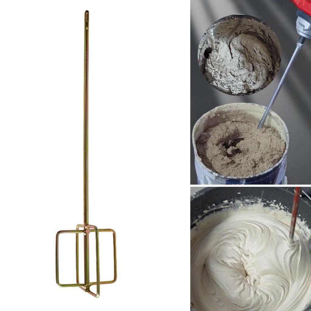 Cement Mix The Mixture of Paint with Square Handle Hand A