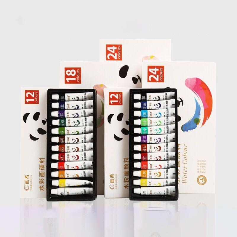 12/24 Colors Watercolor Paint Set Professional 5ml Tubes High Transparency for Artist Students Painting Beginners Art Supplies