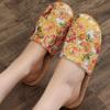Four Seasons Cartoon Flower Non-slip Breathable Indoor Slippers with Thick Sole for Couples