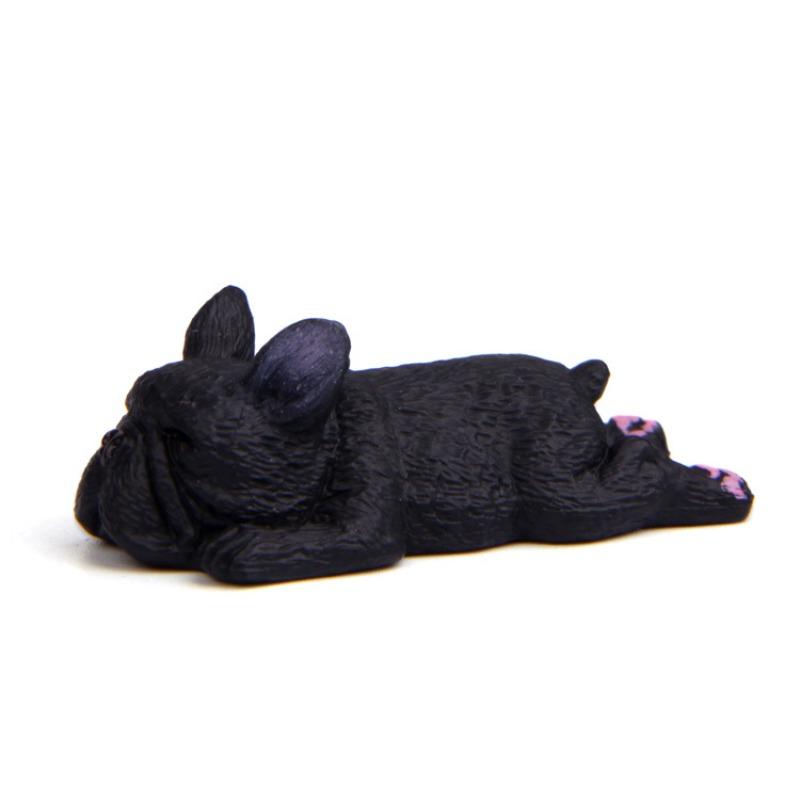 Cute and Sleepy Series Small Bulldog Model Shiba Inu Figurine Phone Case Material Figurine