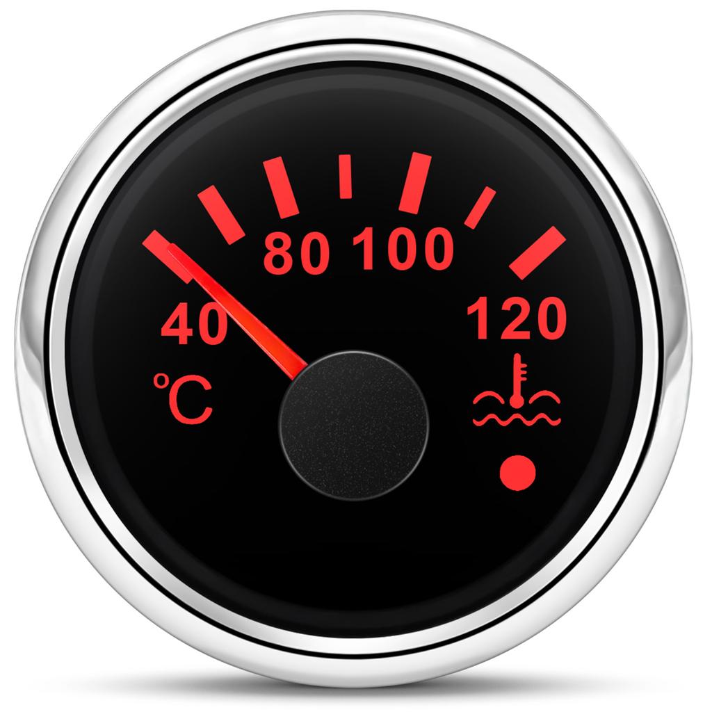 HD 2'' 52MM Wassertemperaturanzeige 12V /24V Fahrzeug Wassertemperaturanzeige für Boot Marine Auto Motorrad Sensoradapter 26-40MM