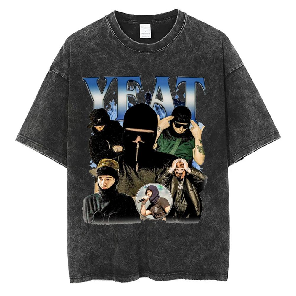 Washed Rapper Yeat Graphic T Shirts LYFESTYLE 2093 Merch T-shirt Hip Hop Fashion Vintage T Shirt Cotton Oversized Tees Unisex