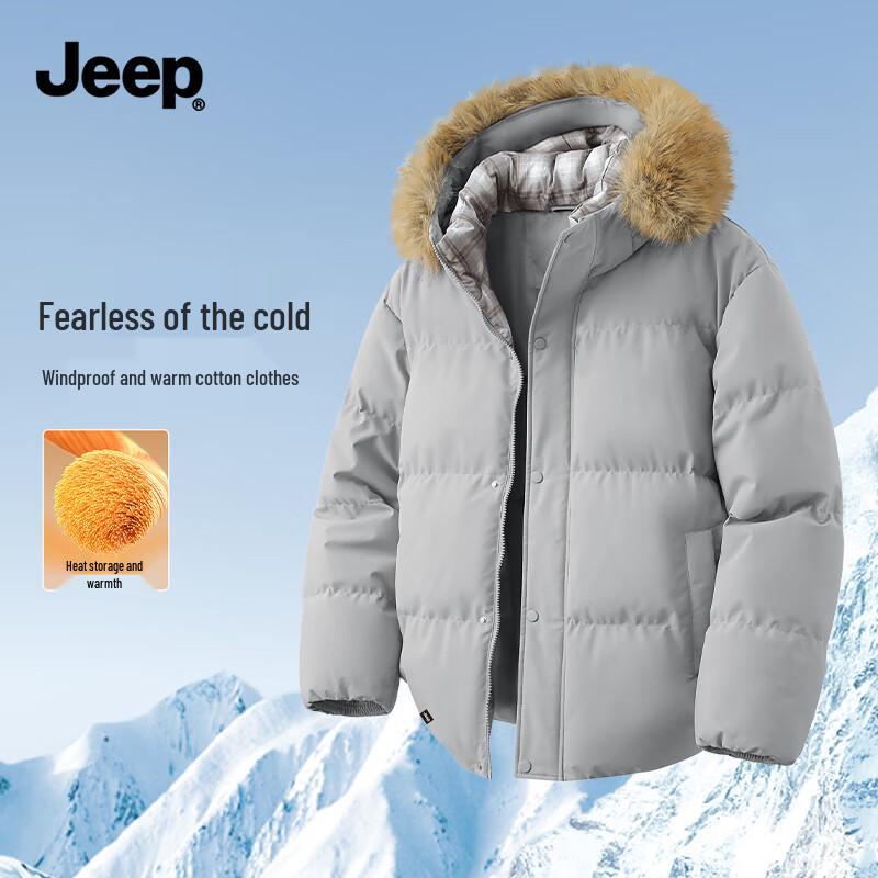 JEEP Men s Winter Hooded Puffer Jacket L