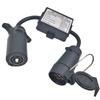 7-Way RV-Blade Socket To 7-Pin Round Connector Trailer Light Harness Connector Suitable For Caravans Boat Trailers