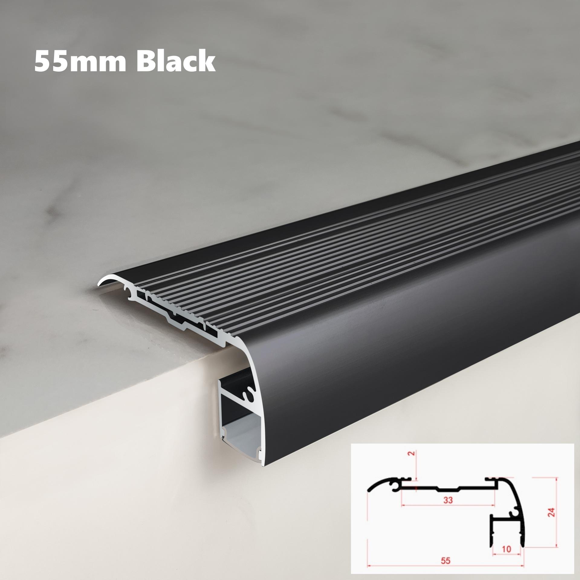 

0,5 М/1 М Світлодіодна лампа для сходів Алюмінієвий профіль проти ковзання Сходи Підсвічування Жорсткі смугові лампи Лінійне освітлення для прикраси будинку 1m x 10pcs