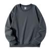 Men's And Women's Solid-color Casual Round-neck Long-sleeved Top, Men's Fitted Thickened Cotton Sweatshirt Base Layer Top