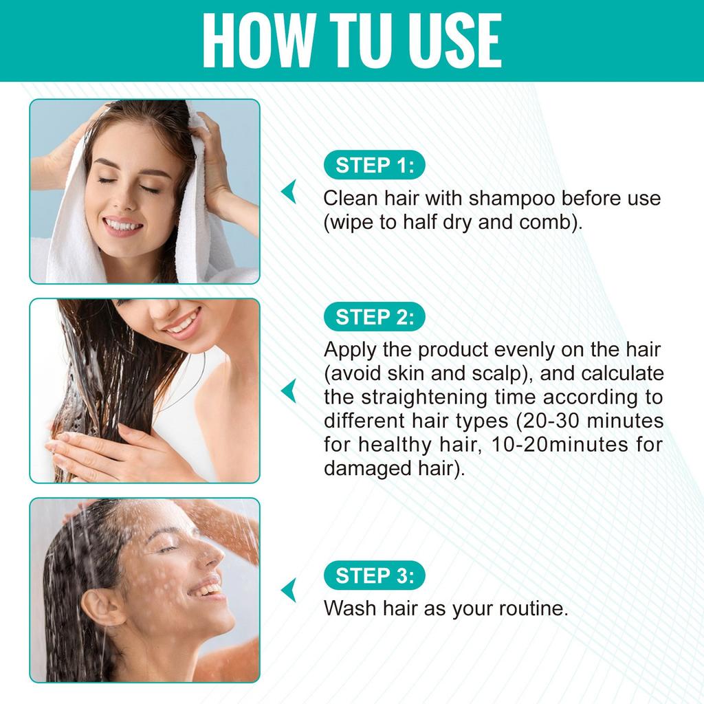 Cremă de îndreptare a părului corectoare cu proteine, cremă de îndreptare a părului ondulat hrănește și netezește și este potrivită pentru toate tipurile de păr, 60 ml