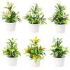 Plastic Morning Glory Artificial Potted Plants Multicolor Faux Bonsai  Home Decoration
