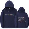 Women's Plus Velvet Hoodie with Letter Print & Kangaroo Pocket - Korean Style Loose Fit