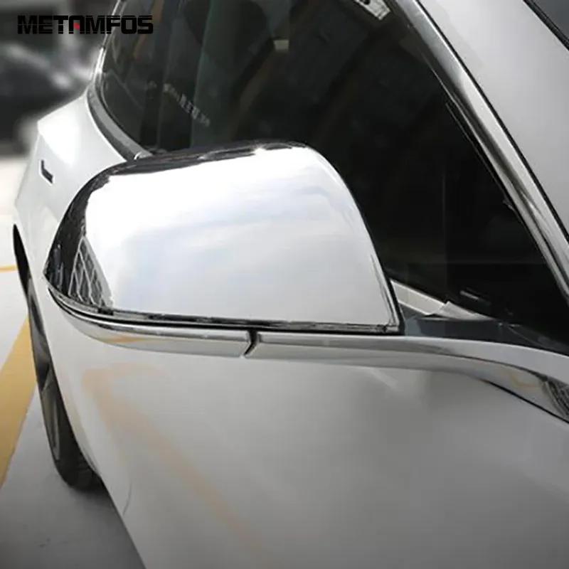 For Tesla Model 3 2017- Carbon Fiber Rearview Side View Mirror Cover Trim Protection Cap Accessories Car Styling