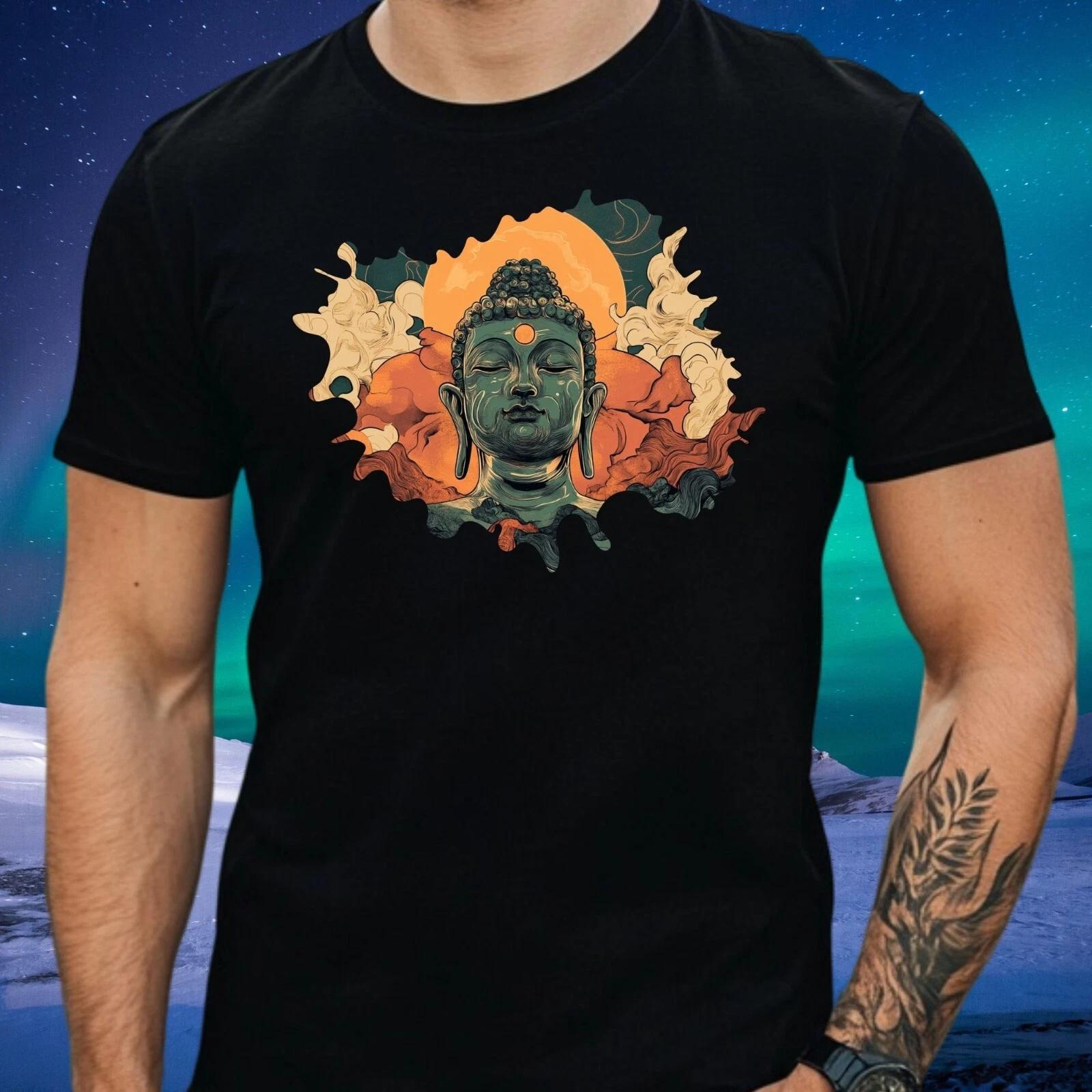 T-Shirt Herren Buddha Motiv Baumwolle Größe S bis 5XL XL