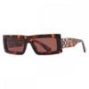 Off White Laurel Brown Rectangular Unisex Sunglasses Oeri13p 6064 54 Multi