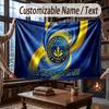 Custom Name Flannel Throw Blanket Fenerbahçe FC Pattern Warm Home Decoration