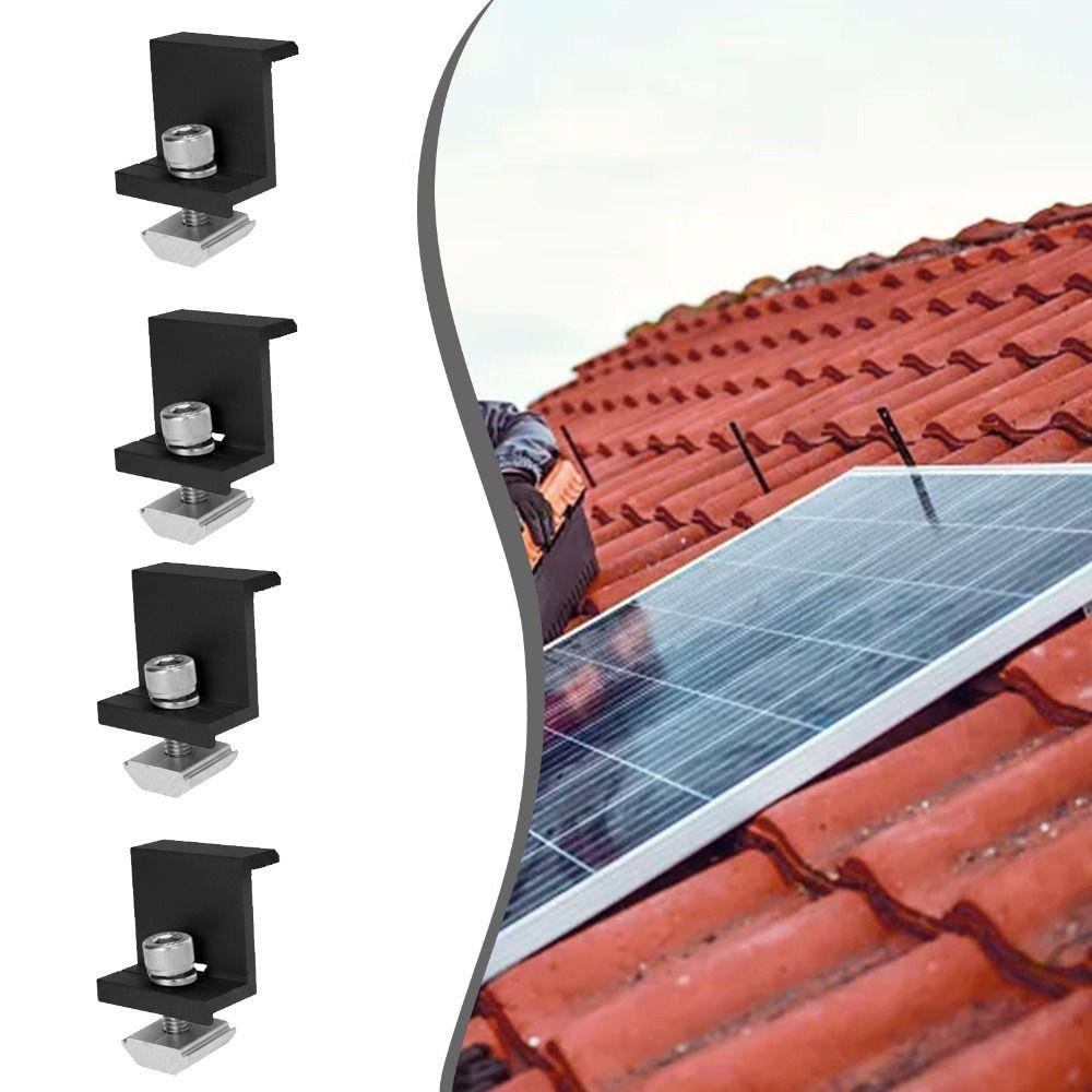 30mm/35mm/40mm/45mm Solar Module Holder Adjustable Bracket Mounting Rail Solar Panel Clamps Middle Clamp PV Solar Module Fixings