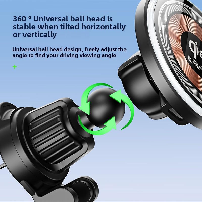 Gäller Qi2 Trådlös Laddning Stark Magnetisk Sug Kopp Bil Genomskinlig Apple Verklig 15w Bil Trådlös Laddare