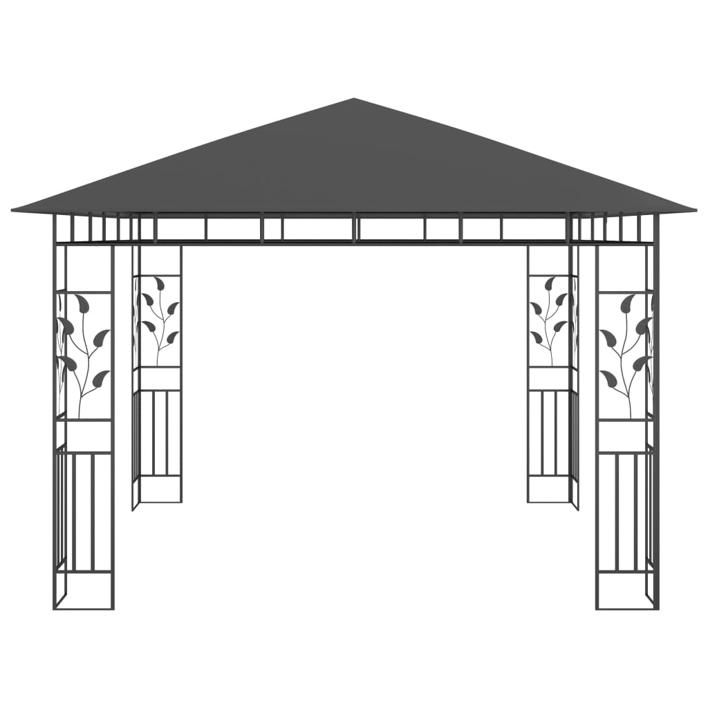 Gazebo with Mosquito Net 3 X 3 X 2.73 M Anthracite 180 G M²