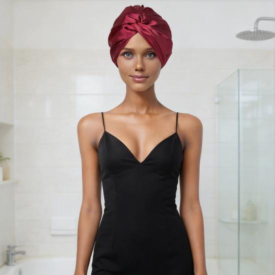 Schlafhut Doppellagig Verstellbare Passform Frizzfreier Haarschutz Bequeme Elastische Passform Nachtmütze Haarpflege