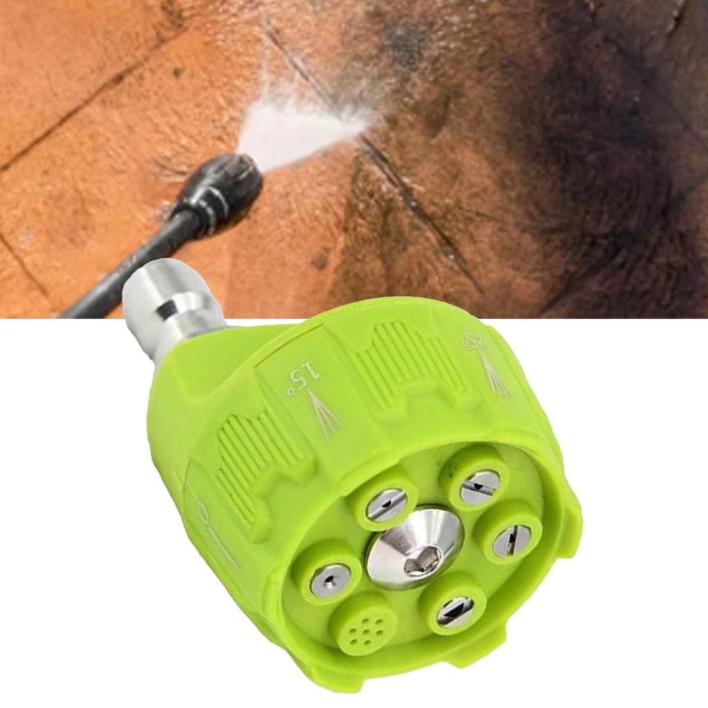 6 in 1 Hochdruckreinigerdüse 3000psi Verstellbare Hochdruckreiniger Sprühdüse mit 1 4 Zoll