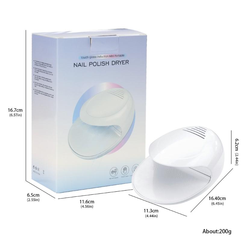 Portable Nail Fan Dryer Battery Powered Nail Art Accessories Nail Drying Machine For Quick And Convenient Nail Care