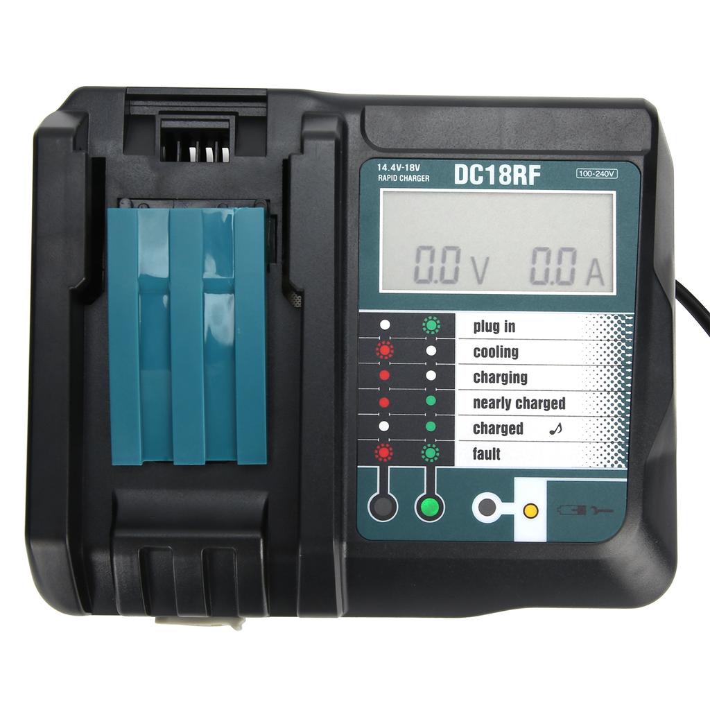 DC18RF Charger with Screen USB Interface Fit for Makita 14V/18V Lithium Battery