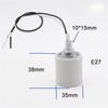 2/5/10/20pcs Pack E14 E27 Ceramic Screw Light Socket,E12 E26 Porcelain Lamp Bulb Holder with Wire for Incandescent Halogen Bulb