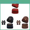 Conjunto de Chapéu de Inverno e Luvas de Tricô com Forro de Lã para Homens e Mulheres