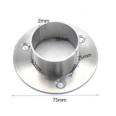 38mm 51mm Guide Shaft Stainless Steel Handrail Wall Rail Round Connection Flange Bracket For Home Improvement