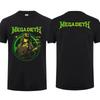 Streetwear T Shirt MEGADETH Rock Print Cotton Tee Short Sleeve Men's T Shirt Hip Hop Vintage Rock Fans Clothing Tops