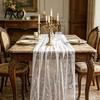 Table Runner Glittery Runner, Sheer Flowing Tulle Elegant Charming Dining Accessory for Home Wedding Baby Shower Bridal