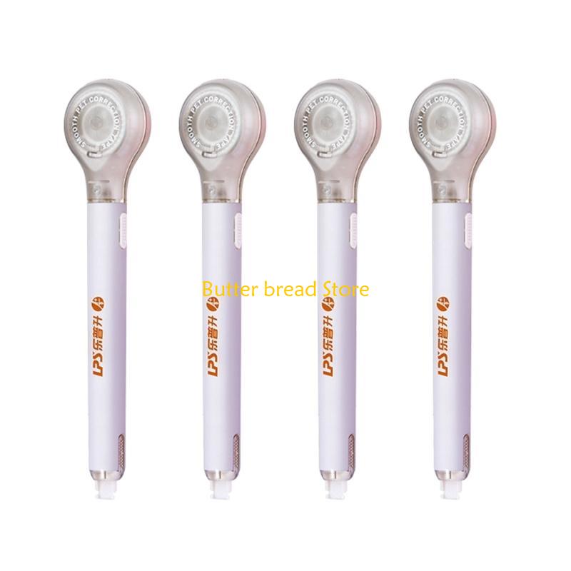 W89C 4 Pieces Refillable Correction Tape Pen 6mx5mm for Note Taking Card Making