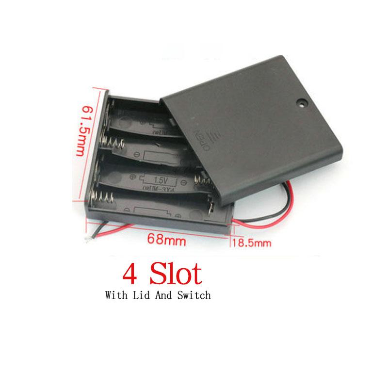 Number 5 Battery Box With Lid Switch Soldering Pin DIY Experiment Handmade Technology Model Toy Making Accessories
