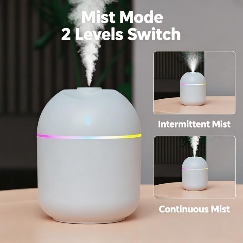 USB Mini Air Humidifier Aroma Essential Oil Diffuser For Home Car Ultrasonic Mute Mist Maker Diffuser with LED Color Lamp