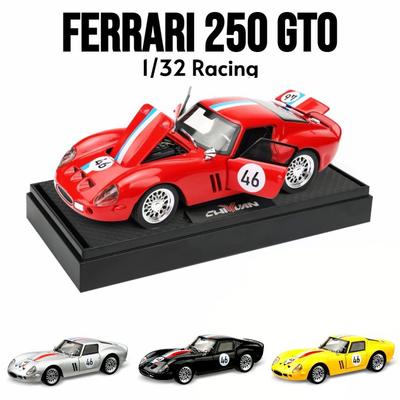Modèle de Voiture Jouet en Alliage Supercar Ferrari 250 Gt0 de Course Classique à l'Échelle 1/32 Son et Lumière Rétrocollection Affichage Cadeau pour Enfants