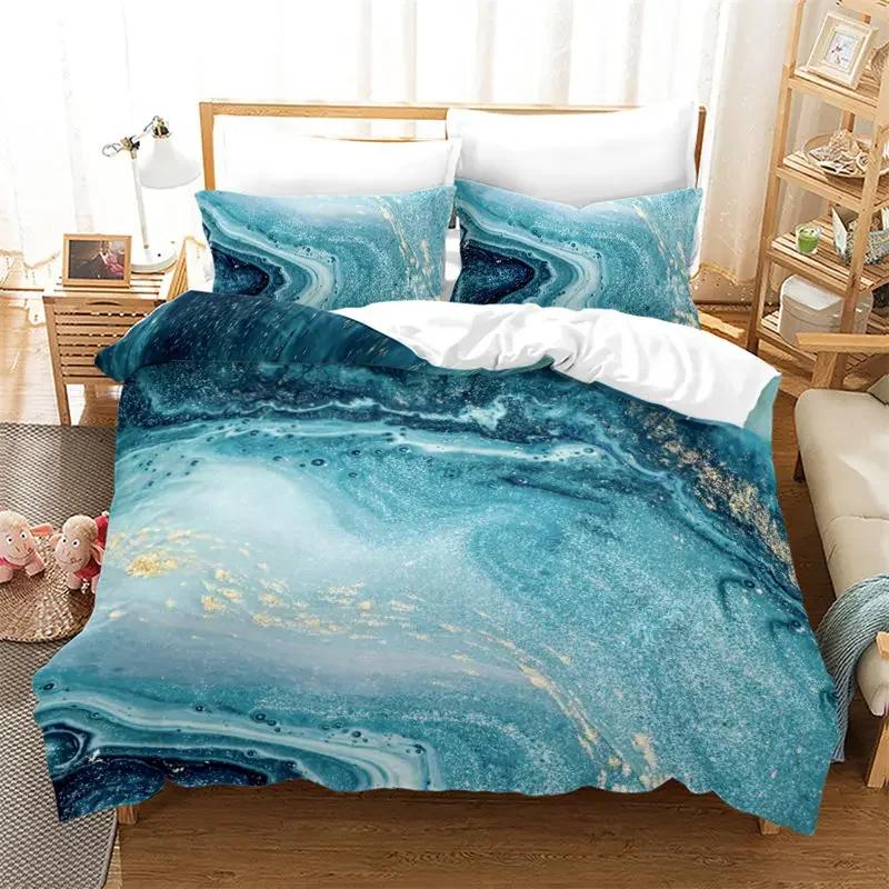 Marble Duvet Cover Set Queen Twin King Modern Abstract Bedding Set Geometric Pattern Comforter Cover For Kids Teens Girls Room