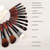 Travel Makeup Brush Set Synthetic Mini 12PCS Powder Highlight Concealer Eye Shadows Blush Mini Makeup Brushes Black Brown