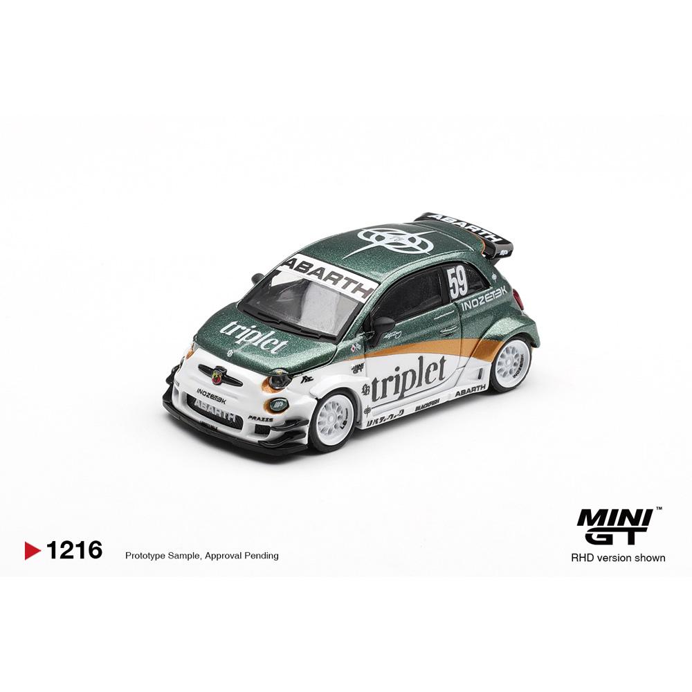 Pre Minigt 1/64 Abarth 595 Lb-Works Ty Edition Diecast Modellauto Hochleistungsmodell Geschenk für Jungen Erwachsene